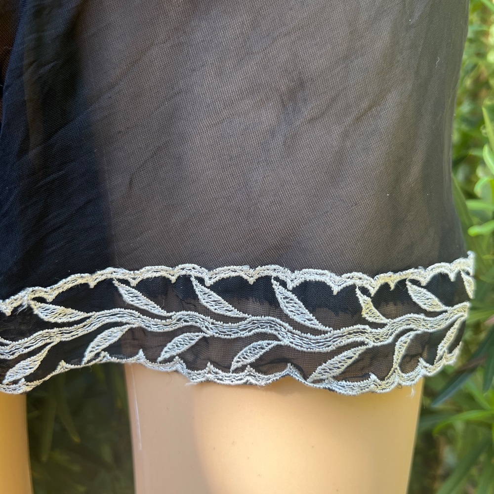 VINTAGE BLACK SHEER UNDER GARMENT- Small - Picture 2 of 9